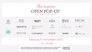 She inspires - Open Pop up