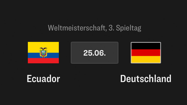 Ecuador - Deutschland, 3. Gruppenspiel, WM 2026