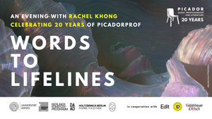 WORDS TO LIFELINES - Reading & Talk - Celebrating 20 Years of Picadorprof