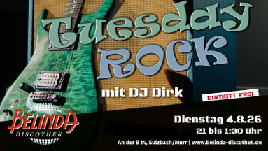 🎸 Tuesday Rock mit DJ Dirk – Klassiker, Kult & ganz viel Gefühl in der Belinda