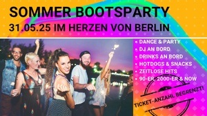 Sommer BOOTSPARTY im Herzen von Berlin!