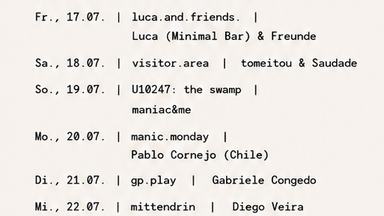 luca.and.friends. mit Luca ( Minimal Bar) & Freunde