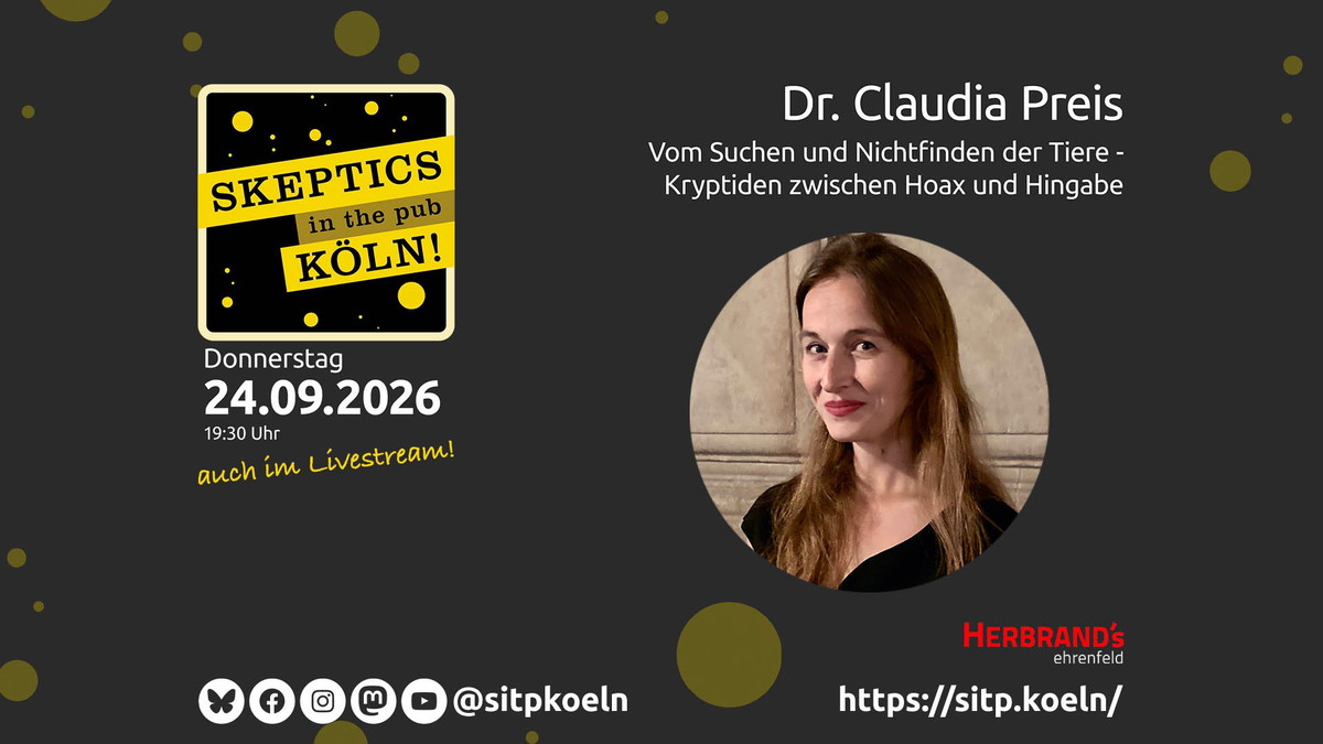 Titelbild der Veranstaltung Skeptics in the Pub Köln