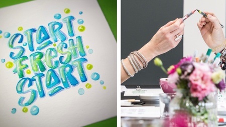 Handlettering - schwungvoll von Anfang an! Im SCHRIFTSCHATZ Atelier