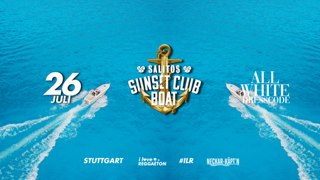I LOVE REGGAETON | SALITOS SUNSET CLUB BOAT ALL WHITE