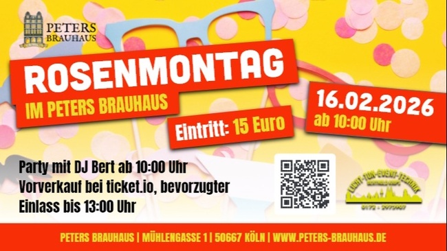 Rosenmontag im Peters Brauhaus in der Altstadt