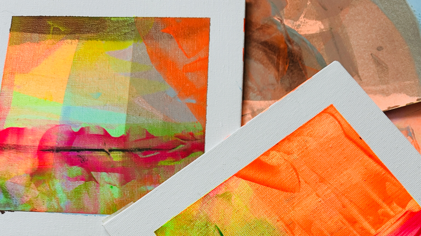 Schichtwechsel - Squeegee Art: abstrakte Rakelkunst