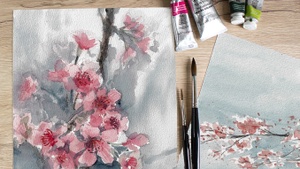 Aquarell-Workshop "Kirschblüten und -bäume"