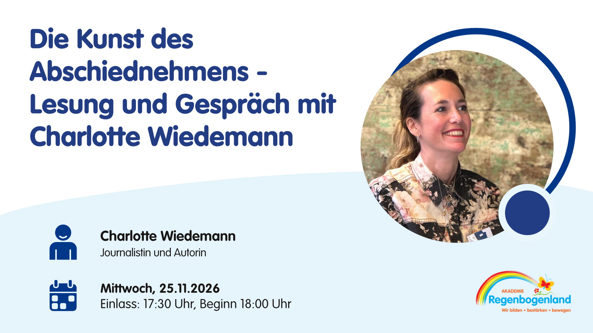 Die Kunst des Abschiednehmens - Lesung und Gespräch mit Charlotte Wiedemann