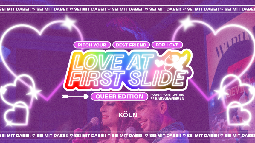 🏳️‍🌈🏳️‍⚧️ QUEER LOVE AT FIRST SLIDE | Köln | Power Point Dating by Rausgegangen 🏳️‍🌈🏳️‍⚧️