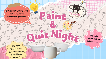 Sunday's 💡✨🎫 Quiz Night 🎫✨💡Keramik bemalen I Matcha I Mocktails I Quiz Night