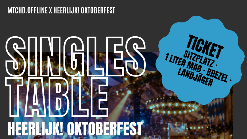 Singles Table @ HEERLIJK! Oktoberfest
