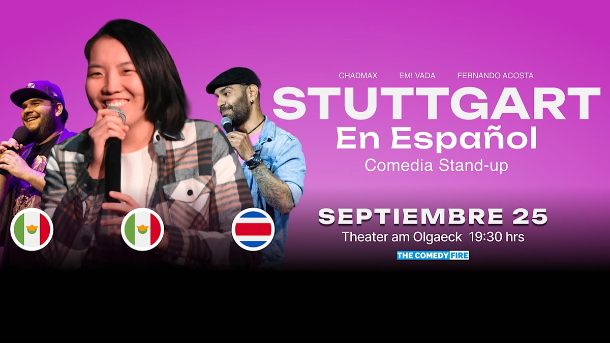 Titelbild der Veranstaltung Stuttgart en Español #13 - Show de comedia stand-up | con Emi Vada