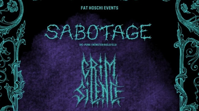 Fat Hoschi Events: Sabotage / Grim Silence / Plaque