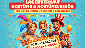 LAGERVERKAUF Kostüme & Accessoires für Karneval Damen/Herren/Kinder I Wohnaccessoires uvm.