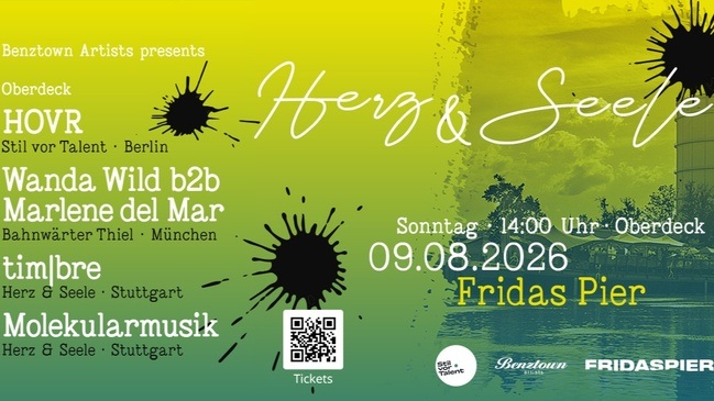 💛 HERZ & SEELE OPEN AIR · 09.08.2026 · FRIDAS PIER OBERDECK 💛
