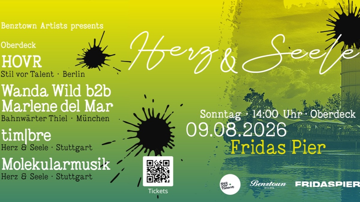 💛 HERZ & SEELE OPEN AIR · 09.08.2026 · FRIDAS PIER OBERDECK 💛