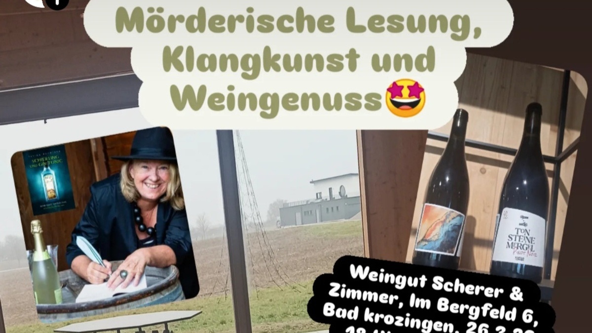 Mörderische Lesung und Klangkunst trifft Weingenuss