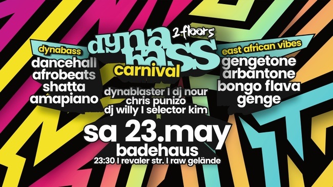DynaBass Carnival Special: 2 Floors – Afrobeats, Dancehall, Shatta Floor  & East African Floor