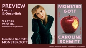PREVIEW: Lesung - "Monstergott" von Caroline Schmitt