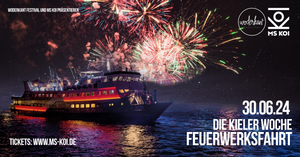 Die Kieler Woche Feuerwerksfahrt 2024 präsentiert vom Woderkant Festival und MS KOI