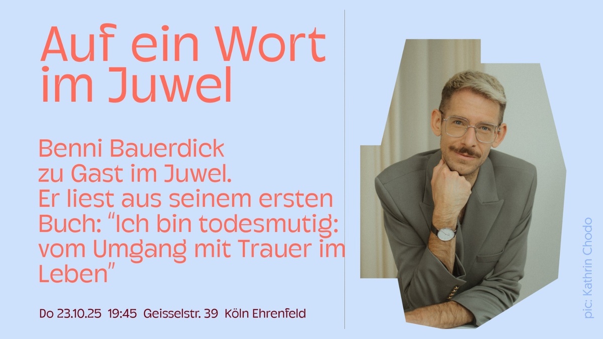 Lesung \u0026 Talk mit 1Live Moderator Benni Bauerdick