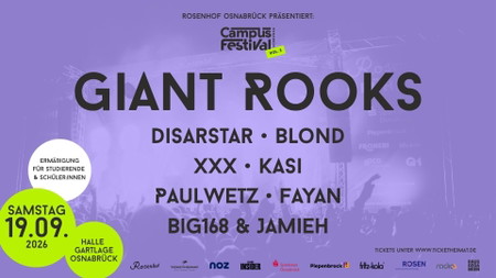 Campus Festival Osnabrück - Vol. 3 mit Disarstar, Kasi und weitere