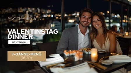 3-Gänge-Menü Valentinstag Dinner Mit Live Musik in der Schilling Roofbar Heidelberg