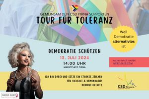 TOUR FÜR TOLERANZ - Comedy-Busfahrt zum CSD Pirna