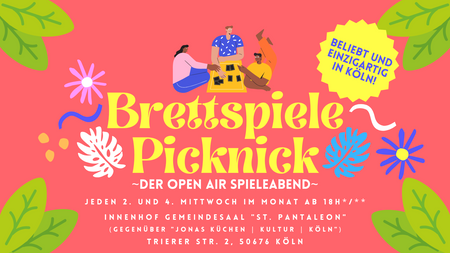Brettspiele Picknick - Der Open Air Spieleabend | Beliebt & Einzigartig in Köln! | Die neue Saison ab dem 13. Mai