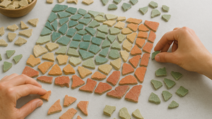 Mosaik aus Fliesenresten