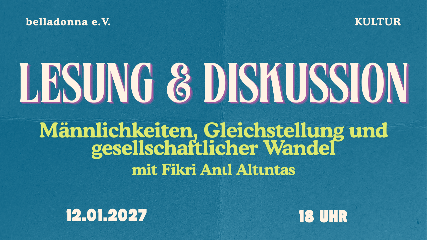Lesung und Diskussion: Männlichkeiten, Gleichstellung und gesellschaftlicher Wandel