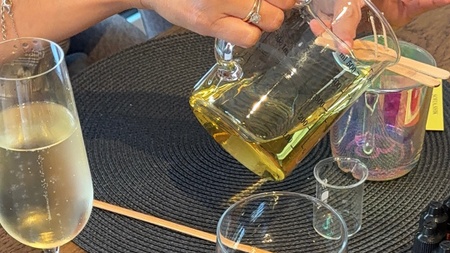 Glass of Champagne & Candle-Making Workshop