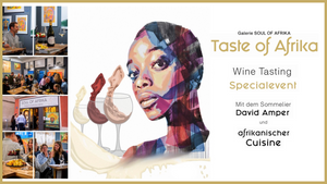 exklusives Wine Tasting mit afrikanischer Cuisine  in der Galerie SOUL OF AFRIKA