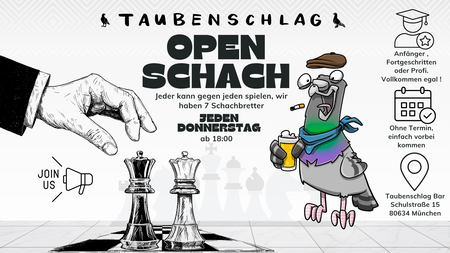 ♟️ OPEN SCHACHABEND IN DER TAUBENSCHLAG BAR IN NEUHAUSEN ♟️