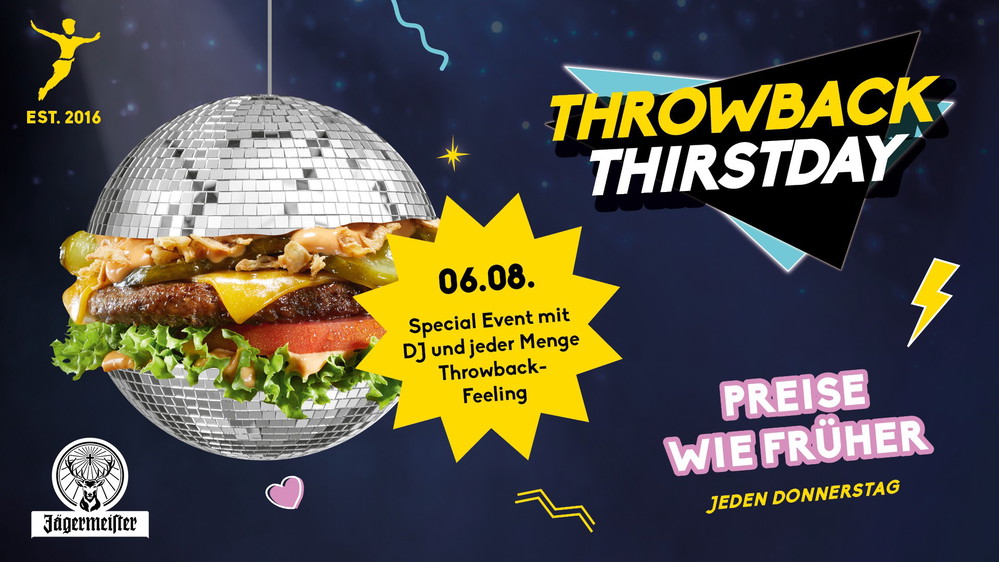 Throwback Thirstday Special Event mit Jägermeister