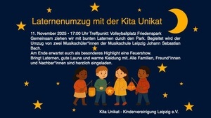 Laternenumzug mit der Kita Unikat