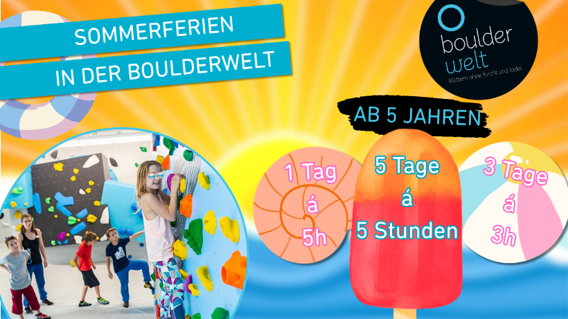 Sommerferienprogramm für Kinder in der Boulderwelt