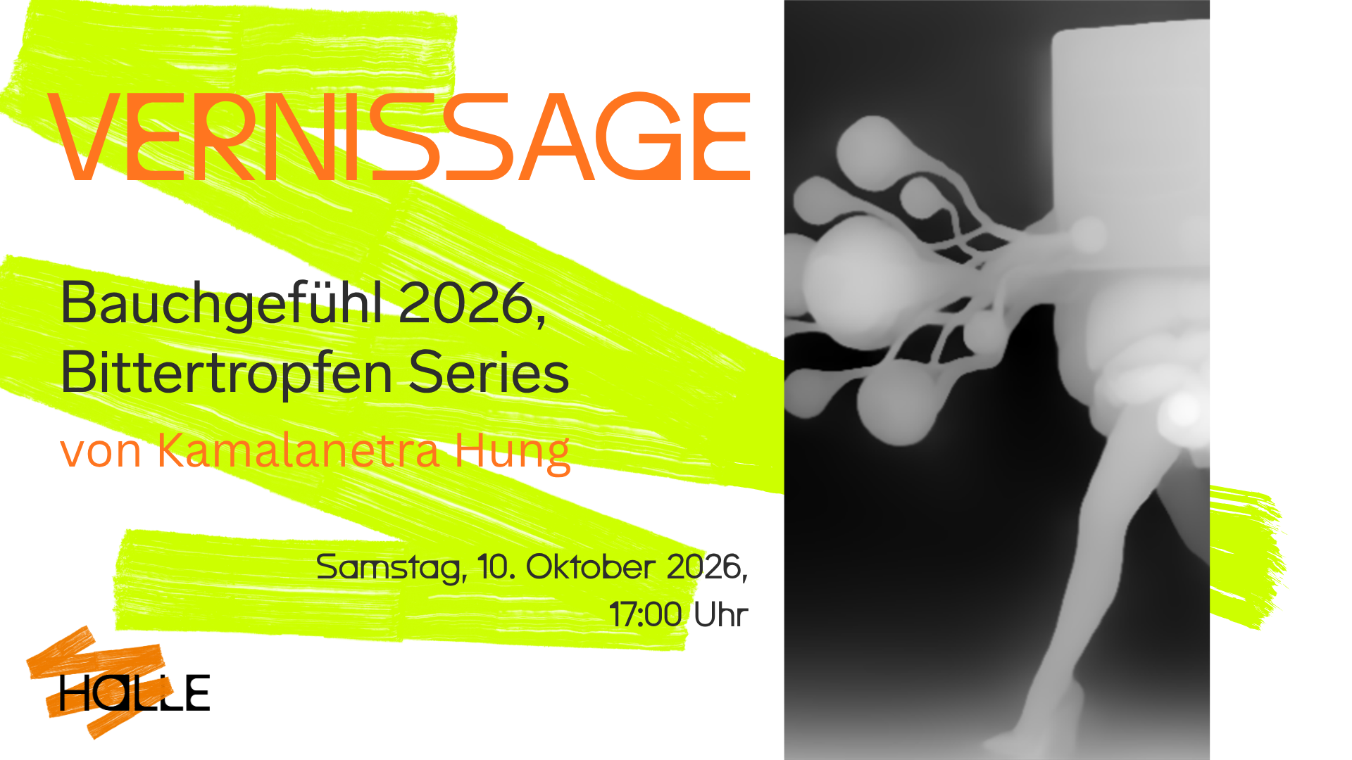 Vernissage: "Bauchgefühl 2026, Bittertropfen Series" von Kamalanetra Hung