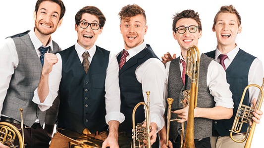 Titelbild der Veranstaltung "NUR DIE LIEBE (LIPPE) ZÄHLT" BLECHREIZ BRASSQUINTETT
