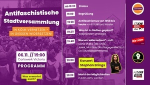 Antifaschistische Stadtversammlung - Vernetzen & widersetzen! (mit Stephan Brings)
