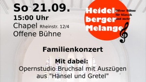Heidelberger Melange - Familienkonzert auf der offenen Bühne für Klassik und mehr