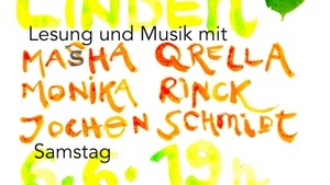 LAUSCHEN UNTER LINDEN. Lesung und Konzert mit Masha Qrella, Monika Rinck und Jochen Schmidt