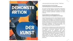 DEMONSTRATION DER KUNST und MAHNWACHE