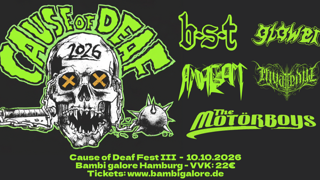 Cause Of Deaf Fest III : Glower - The Motörboys - Private Paul - B.S.T. - Amalgam