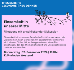 Einsamkeit in unserer Mitte – Filmabend mit anschließender Diskussion