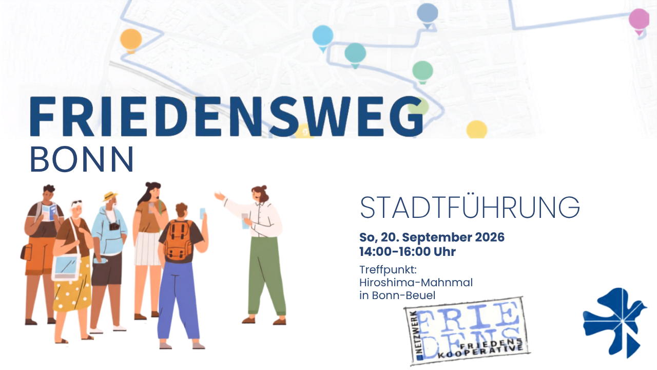 "Frieden in unserer Stadt entdecken!" – Führung über den Friedensweg Bonn