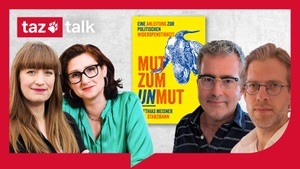 Buchpremiere „Mut zum Unmut“ im taz Talk