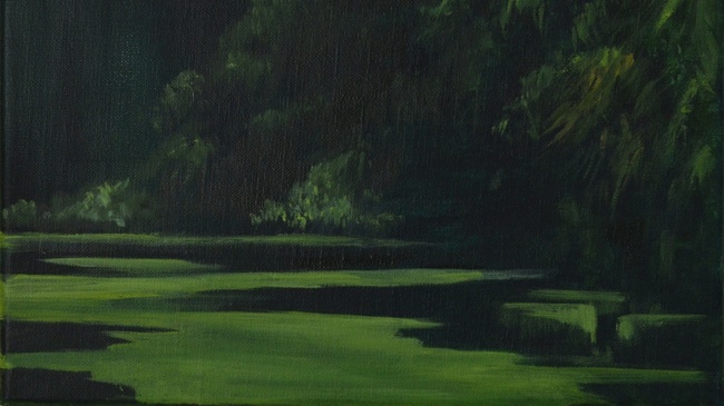 Gedachtes Grün - Malerei von Iris Nölle-Wehn