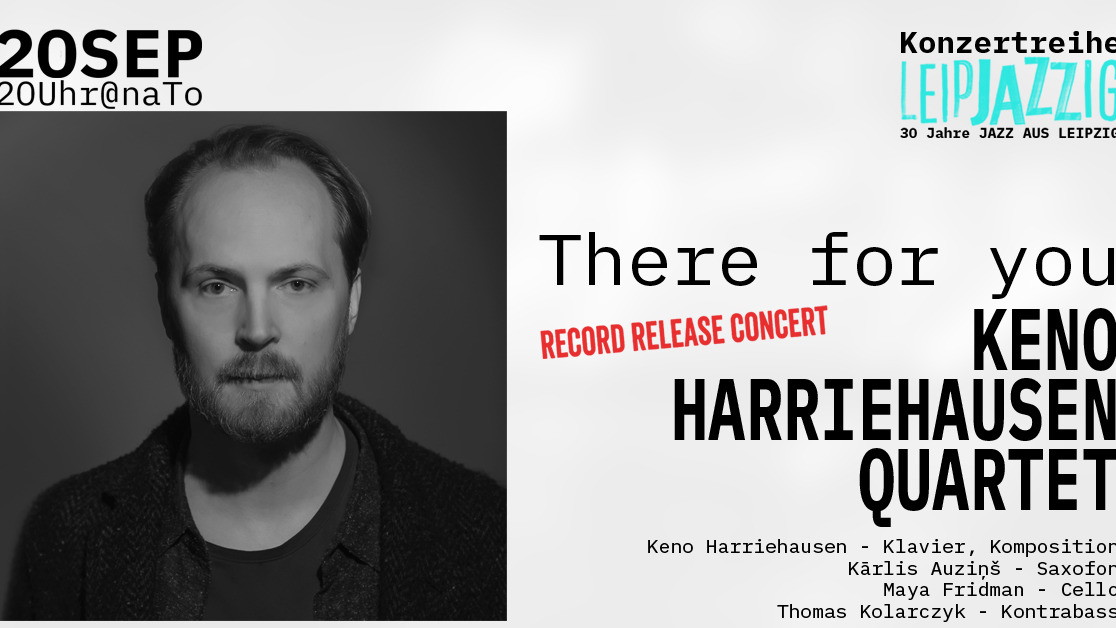 Titelbild der Veranstaltung Keno Harriehausen Quartet: Record Release | LeipJAZZig